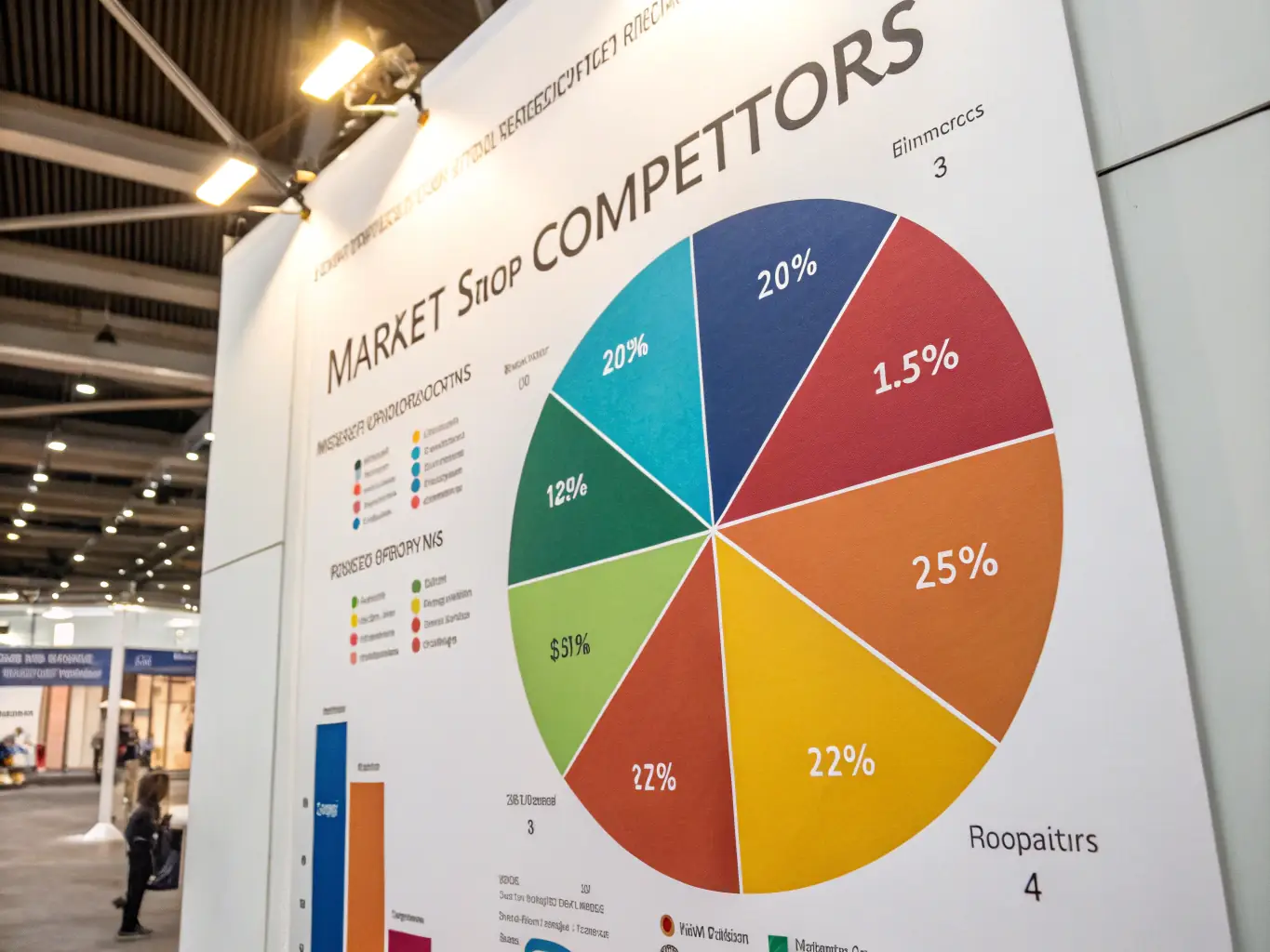 A graphical representation of competitive landscape analysis, showcasing market share, competitor strategies, and potential opportunities for a biotech firm.