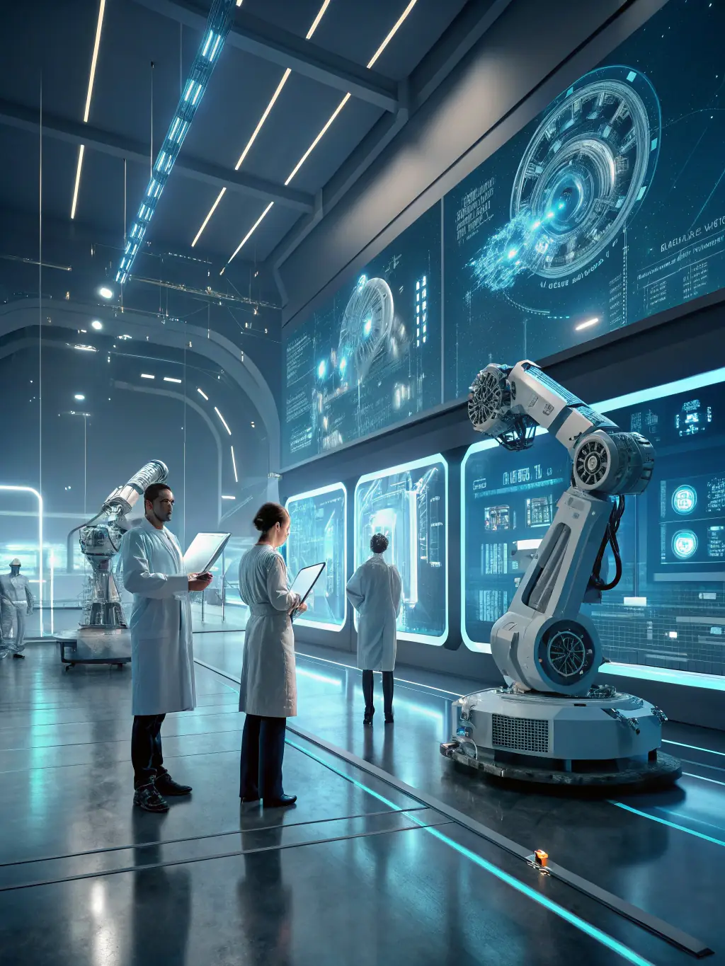 A futuristic interface displaying generative AI algorithms creating novel drug candidates, representing Genotrak's innovative approach to drug discovery.