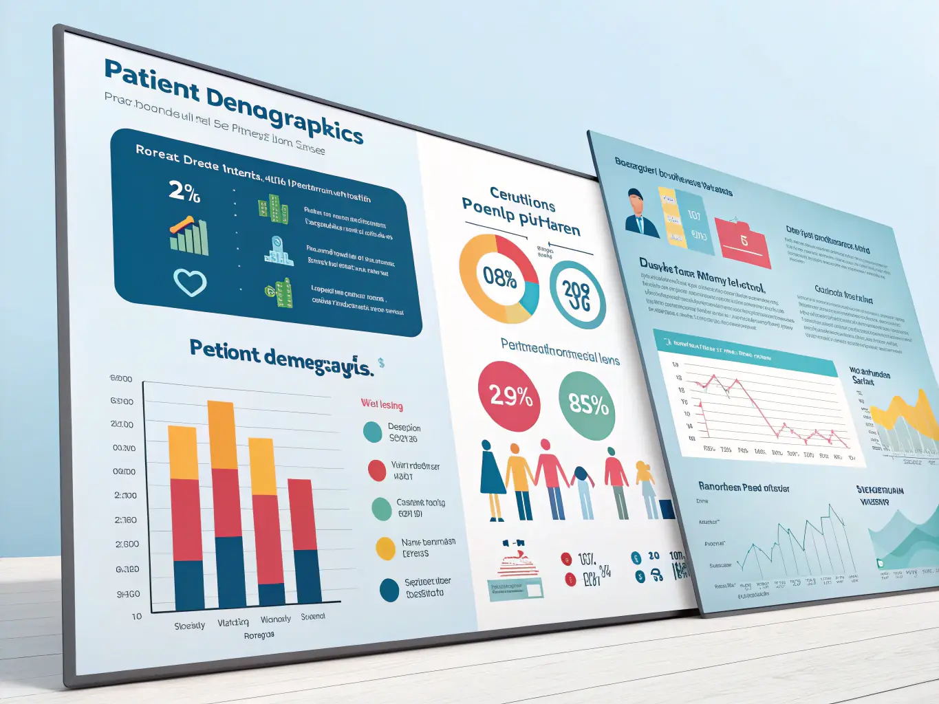 A visual representation of patient treatment preferences, showcasing key drivers and barriers through data visualization techniques, emphasizing the importance of understanding patient behavior in healthcare.