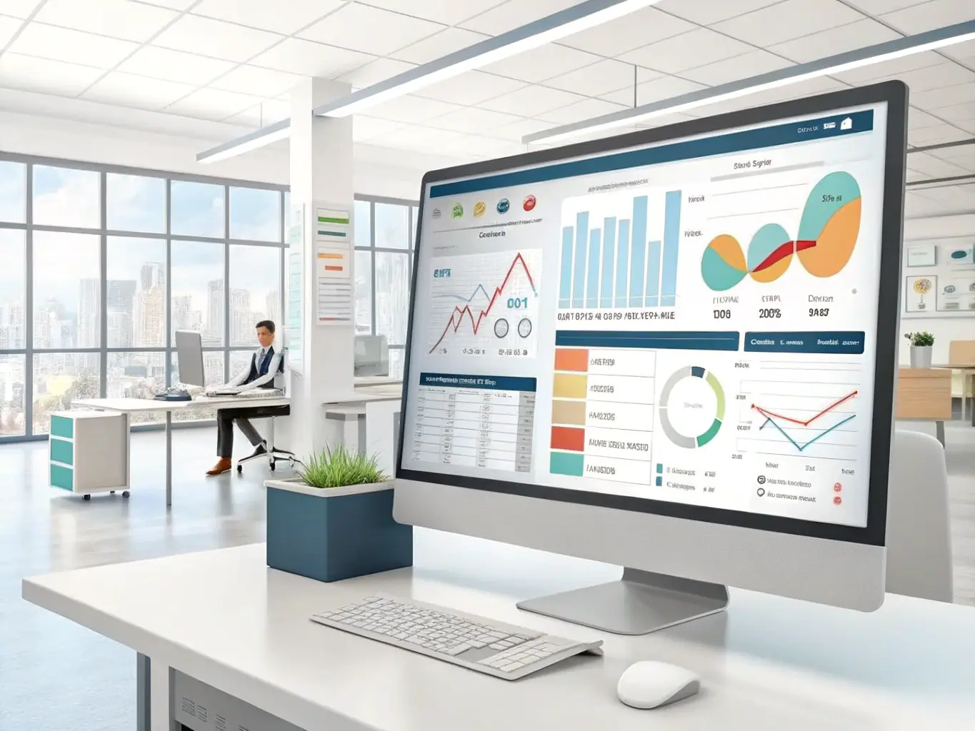 A user-friendly interface of a no-code analytics tool, displaying interactive dashboards and drag-and-drop features, emphasizing ease of use and accessibility for non-technical users.